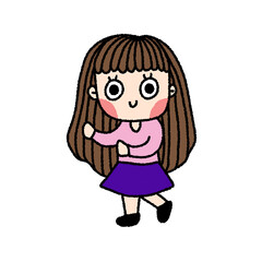 young girl dancing