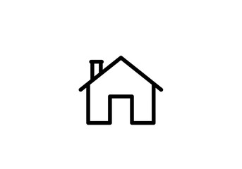 Black Home Icon | Simple House Symbol Vector | Real Estate Property Illustration | Minimal Residence Logo Design | Architecture Building Graphic