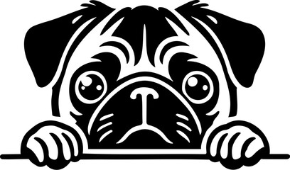 Peeking dog bundle Animal Dog silhouette 