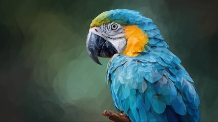 Colorful parrot geometric design