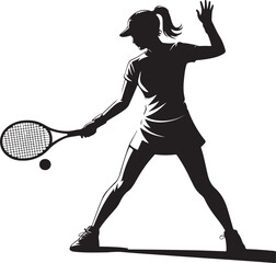 Tennis Player Silhouette Vector &ndash; Sports Design Collection

Tennis Racket and Ball Vector Bundle &ndash; Athlete Action Silhouettes

Tennis Silhouette Vector Set &ndash; Sport Icon and Logo Design