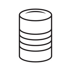 Outline illustration of a closed tin can.