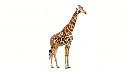 Majestic Giraffe: A Tall Tale on White
