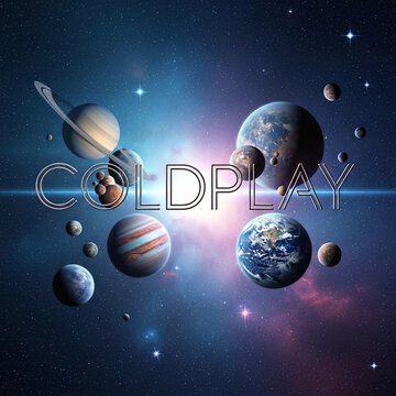 Coldplay Neon Glow Minimal Logo Design