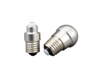 Two Silver LED Light Bulbs