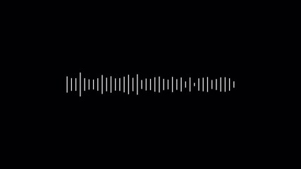 audio waveform spectrum background animation. Line audio wave visualization voice record, Animated line digital minimalist sound wave , Audio equalizer. Animated sound wave spectrum with alpha channel - Powered by Adobe