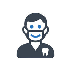 Dentist with Healthy Smile icon