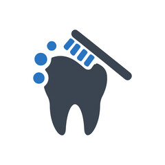 Brushing Bubbles on Tooth icon