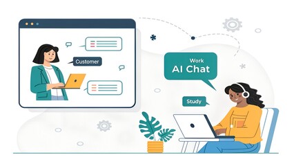 illustartion graphics in flat design style