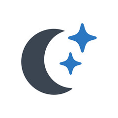 Crescent with Stars Icon