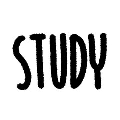 study cute handwriting clipart with kawaii doodle style, hand drawn font, childlike sketches, cartoon outline, funny lettering, adorable handwritten elements for kids and creative designs