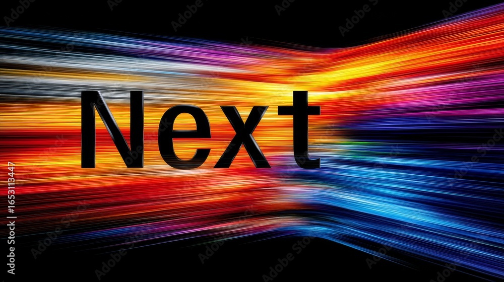 Aufkleber dynamic abstract illustration with vibrant colors and blurred text creating motion energy