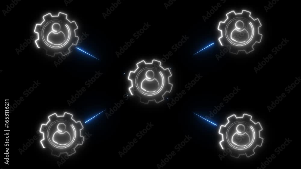 Poster computer setting icon animation of system software update and configuration ,system software update 