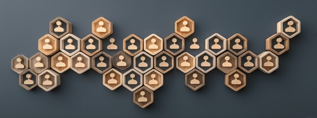 Human Resource Management and Employee Collaboration Symbol.Generative AI