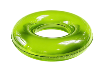 Bright lime green inflatable ring (1)