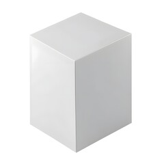 Glossy White Cube for Modern Decor and Design Applications