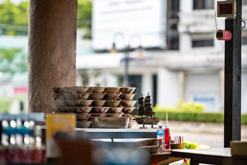 Vintage Decorations in a Cozy Cafe Setting