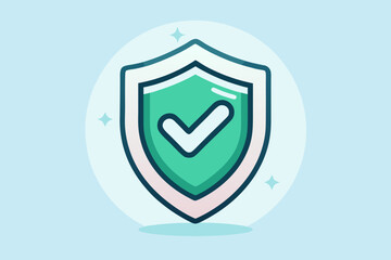 Shield icon with centered check mark for verified status