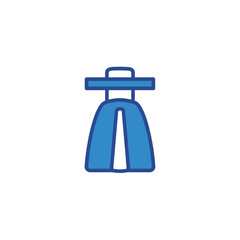 Stylized illustration of traditional Korean Hanbok garment.