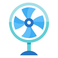 Illustration of a cooling fan isolated on white background