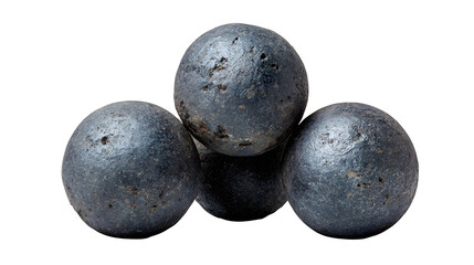 Group of three musket balls in triangle formation