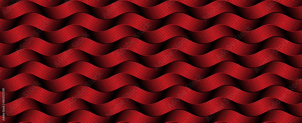 Poster dynamic red abstract vector background with diagonal stripes. trendy classic colors. 3d business pre