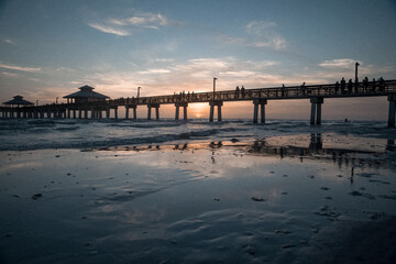 sunset on the beach