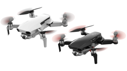 Two drones: one light, one dark