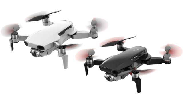 Two drones: one light, one dark