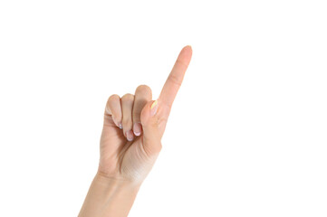 ナチュラルネイルをしている日本人女性の手