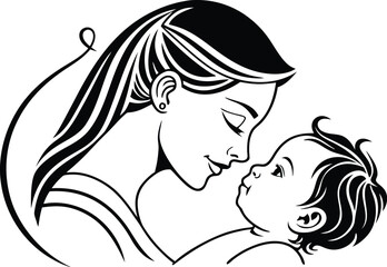Mother with Breast Milk. Female Lactation and Motherhood. Woman Nursing a Baby. Breastfeeding and Nourishment. Motherly Care and Milk. Female Body and Milk