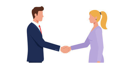 Fototapeta premium Professional Collaboration Handshake Illustration