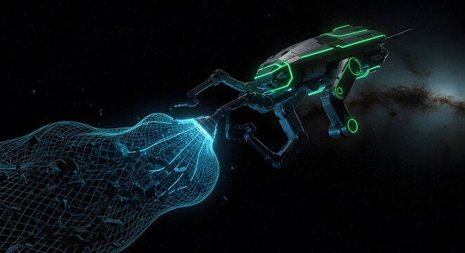 Advanced Space Debris Collection with Robotic Arm and Net