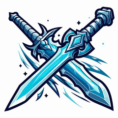 illustration of legendary sword game icon