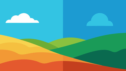 Immerse in a Simple Serene Landscape Featuring Just Two Colors