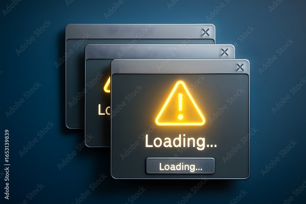 Poster image of loading warning.