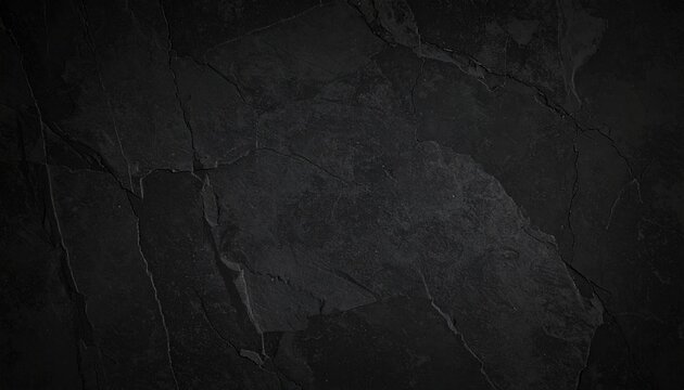 Abstract dark black slate stone texture background with natural cracks and rough surface