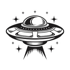 Retro Style UFO Flying Saucer 