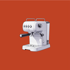 Coffee maker machine icon logo flat vector design