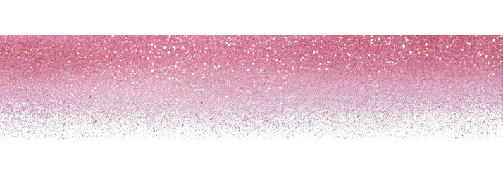 Horizontal gradient of pink and white glitter