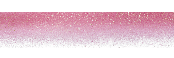 Horizontal gradient of pink and white glitter