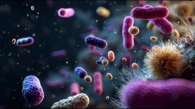 Colorful Microorganisms Showcase Diversity and Complexity of Microbiomes Role in Health, Research, and Science of Bacteria