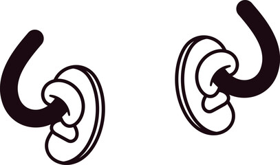 Comical doodle running feet vector illustration