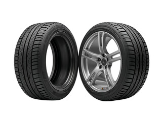Obraz premium Precision Performance Tires: Showcase of Automotive Engineering and Innovation in Motion