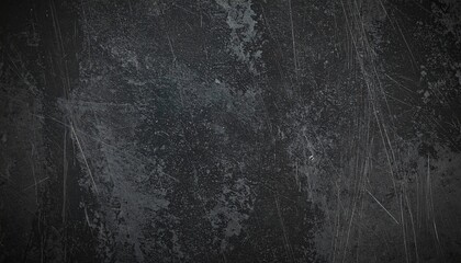 Worn and scratched dark grunge texture background with deep scuffs on a black surface.