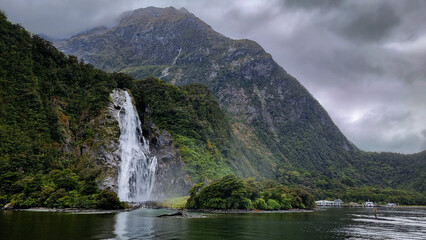 Bowen Falls in Milford Sound