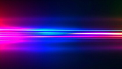 Abstract Neon Light Streaks on Dark Background