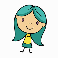 Smiling Child Character Cartoon Art