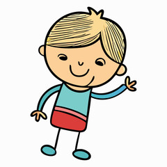 Smiling Child Character Cartoon Art