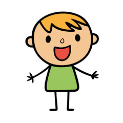 Obraz premium Smiling Child Character Cartoon Art